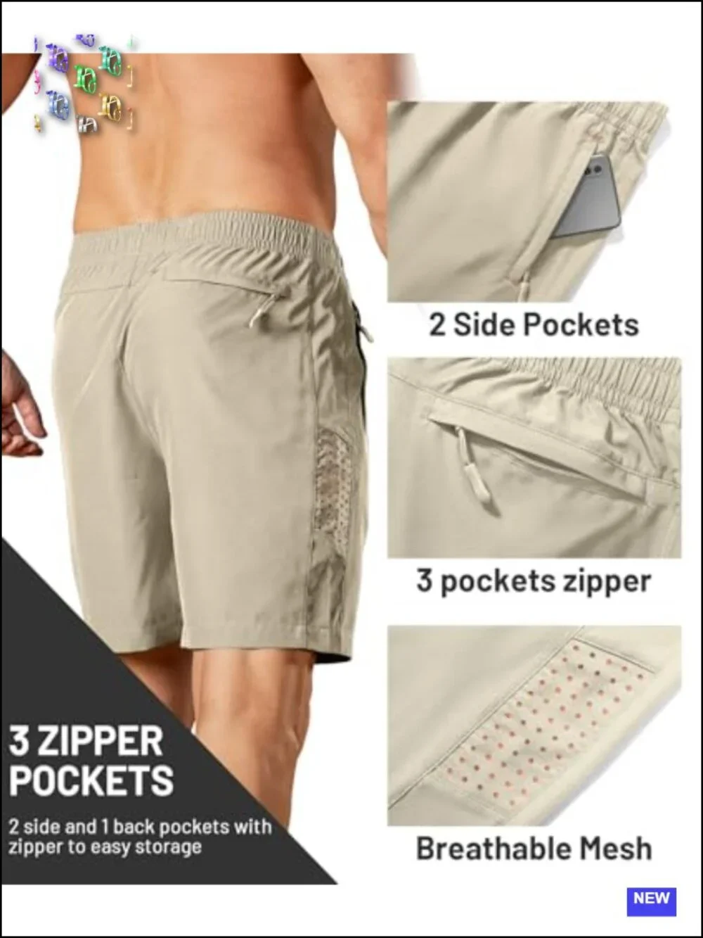Men's Quick Dry Athletic Shorts 7